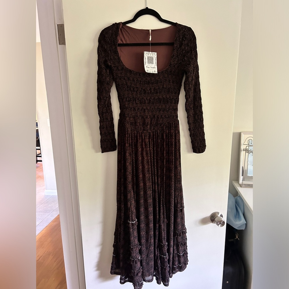 Long brown dress never been worn
